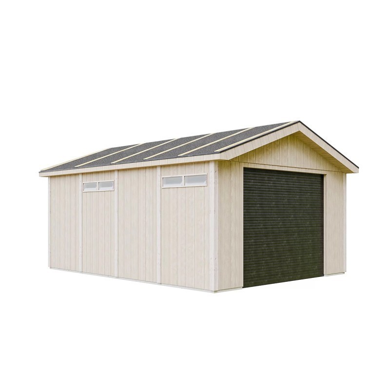 Timbela Garage bois Composite Marron 17m² Timbela Garage bois Composite Marron 17m²