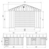 Timbela Garage bois Composite Marron 17m²