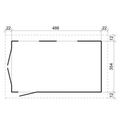Timbela Garage bois Composite Marron 17m²