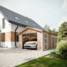 Timbela Garage bois Composite Marron 17m²