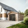 Timbela Garage bois Composite Marron 17m²