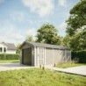 Timbela Garage bois Composite Marron 21m²