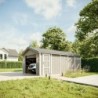 Timbela Garage bois Composite Marron 21m²