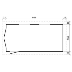 Timbela Garage bois Composite Marron 21m²