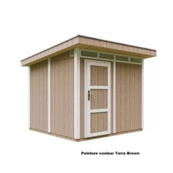 Timbela Abris de jardin en composite Composite Marron 6m²