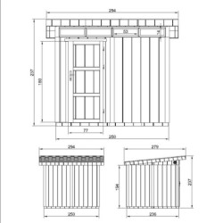 Timbela Abris de jardin en composite Composite Marron 6m²