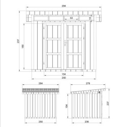 Timbela Abris de jardin en composite Composite Marron 6m²