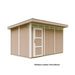Timbela Abris de jardin en composite Composite Marron 9m²