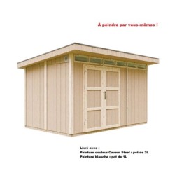 Timbela Abris de jardin en composite Composite Marron 9m²