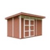 Timbela Abris de jardin en composite Composite Marron 9m²