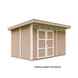 Timbela Abris de jardin en composite Composite Marron 9m²