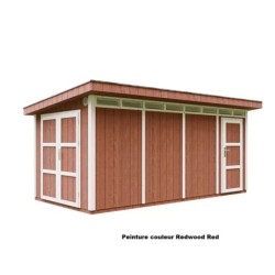 Timbela Abris de jardin en composite Composite Marron 12m²