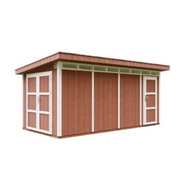 Timbela Abris de jardin en composite Composite Marron 12m²