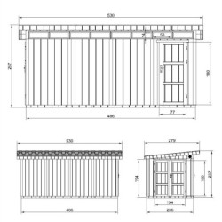 Timbela Abris de jardin en composite Composite Marron 12m²