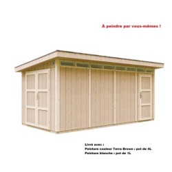 Timbela Abris de jardin en composite Composite Marron 12m²