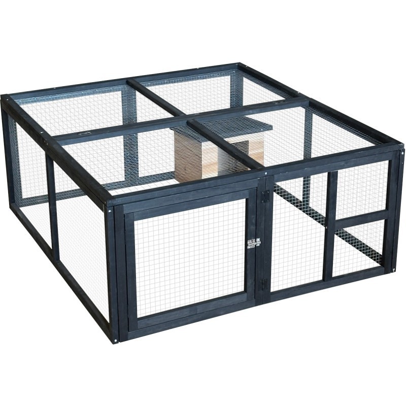 Shelty Pet Abris pour tortues Bois Noir 1.32m² Shelty Pet Abris pour tortues Bois Noir 1.32m²