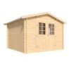 Cerland Abri de jardin bois 5 à 10 m² Bois massif Marron 8.8m²