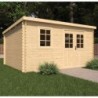 Cerland Abri de jardin bois 5 à 10 m² Bois massif Marron 9.9m²