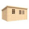 Cerland Abri de jardin bois 5 à 10 m² Bois massif Marron 9.9m²