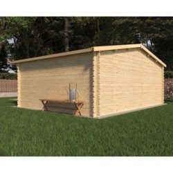 Cerland Abri de jardin bois 15 à 20 m² Bois massif Marron 20m²
