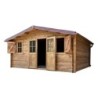 Gardy Shelter Abri de jardin bois 15 à 20 m² Bois Marron 19.8m²