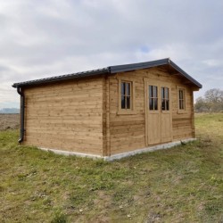 Gardy Shelter Abri de jardin bois 15 à 20 m² Bois Marron 19.8m²