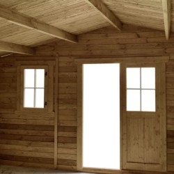 Gardy Shelter Abri de jardin bois 15 à 20 m² Bois Marron 19.8m²