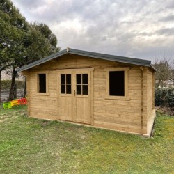 Gardy Shelter Abri de jardin bois 15 à 20 m² Bois Marron 19.8m²