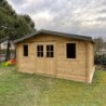 Gardy Shelter Abri de jardin bois 15 à 20 m² Bois Marron 19.8m²