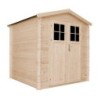 Timbela Abri de jardin bois moins de 5 m² Bois massif Marron 4m²