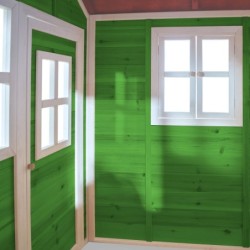 Exit Toys Cabanes enfants Bois massif Vert