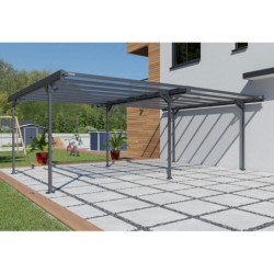 Carport Aluminium Gris 30m²
