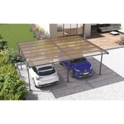 Carport Aluminium Gris 30m²