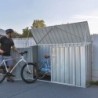 Absco Abri pour vélos Acier galvanisé Gris 1.7m²
