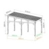 Cerland Carport Bois massif Marron 15.50m²