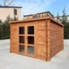 Gardy Shelter Abri de jardin bois 5 à 10 m² Bois massif Marron 9m²