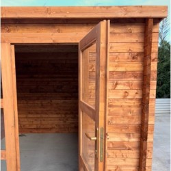 Gardy Shelter Abri de jardin bois 5 à 10 m² Bois massif Marron 9m²