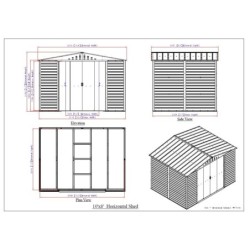 Duramax Abri de jardin métal Métal + 3 couches peinture Gris 7.81m²