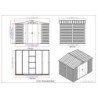 Duramax Abri de jardin métal Métal + 3 couches peinture Gris 7.81m²