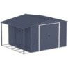 Duramax Abri de jardin métal Métal + 3 couches peinture Gris 9.75m²