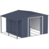 Duramax Abri de jardin métal Métal + 3 couches peinture Gris 9.75m²