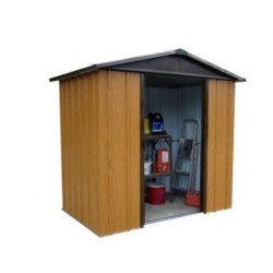 Yardmaster Abri de jardin métal Acier galvanisé Marron 2.77m²