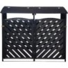 Arbour Coffre de jardin Bois massif Noir 1.32m²