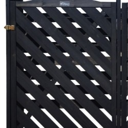 Arbour Coffre de jardin Bois massif Noir 1.32m²