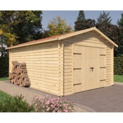 Eden Partenaire Jardin Garage bois Bois Marron 22m²