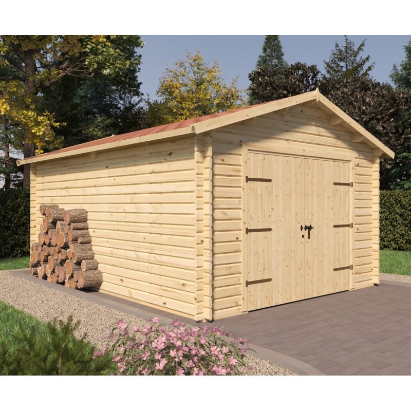 Eden Partenaire Jardin Garage bois Bois Marron 22m² Eden Partenaire Jardin Garage bois Bois Marron 22m²