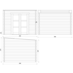 Gardy Shelter Abri de jardin bois 5 à 10 m² Bois massif Marron 9m²