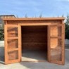 Gardy Shelter Abri de jardin bois 5 à 10 m² Bois massif Marron 9m²