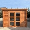 Gardy Shelter Abri de jardin bois 5 à 10 m² Bois massif Marron 9m²