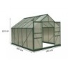 Habrita Serre de jardin en polycarbonate Vert